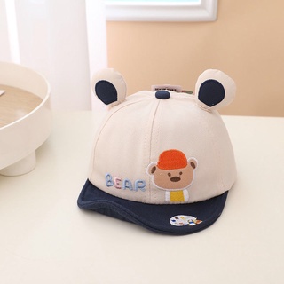 Mũ lưỡi trai dạng lưới thêu hình chú gấu BEAR cực xinh cho bé từ 0-2 tuổi