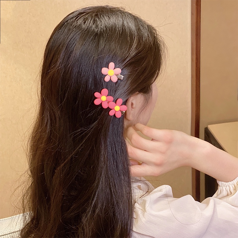 Kẹp Tóc Mái Hình Hoa / Trái Tim Dễ Thương Thời Trang Cho Bé Gái