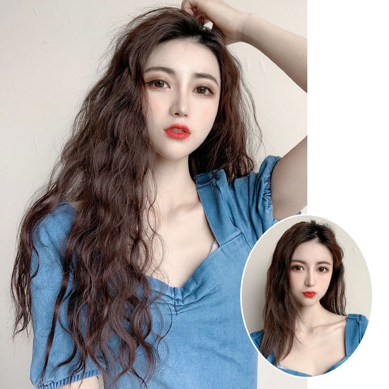 Bộ Tóc Giả Kiểu Dài Màu Đen Bằng Sợi Tổng Hợp Cách Nhiệt JP5 Thời Trang Cho Nữ