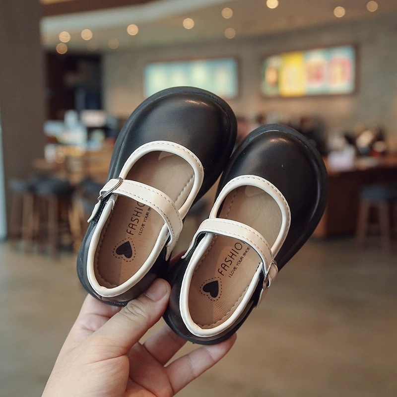 Giày búp bê bé gái, Giày bệt cho bé gái phong cách vintage chất da PU lì mềm mịn êm chân (kèm ảnh thật mẫu vườn nhà e )