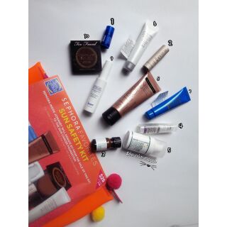 [Tách set] SEPHORA FAVORITES Sun safety kit  chống nắng Shiseido, tanning lotion, son Sugar, kem lót Dr. Brandt,…