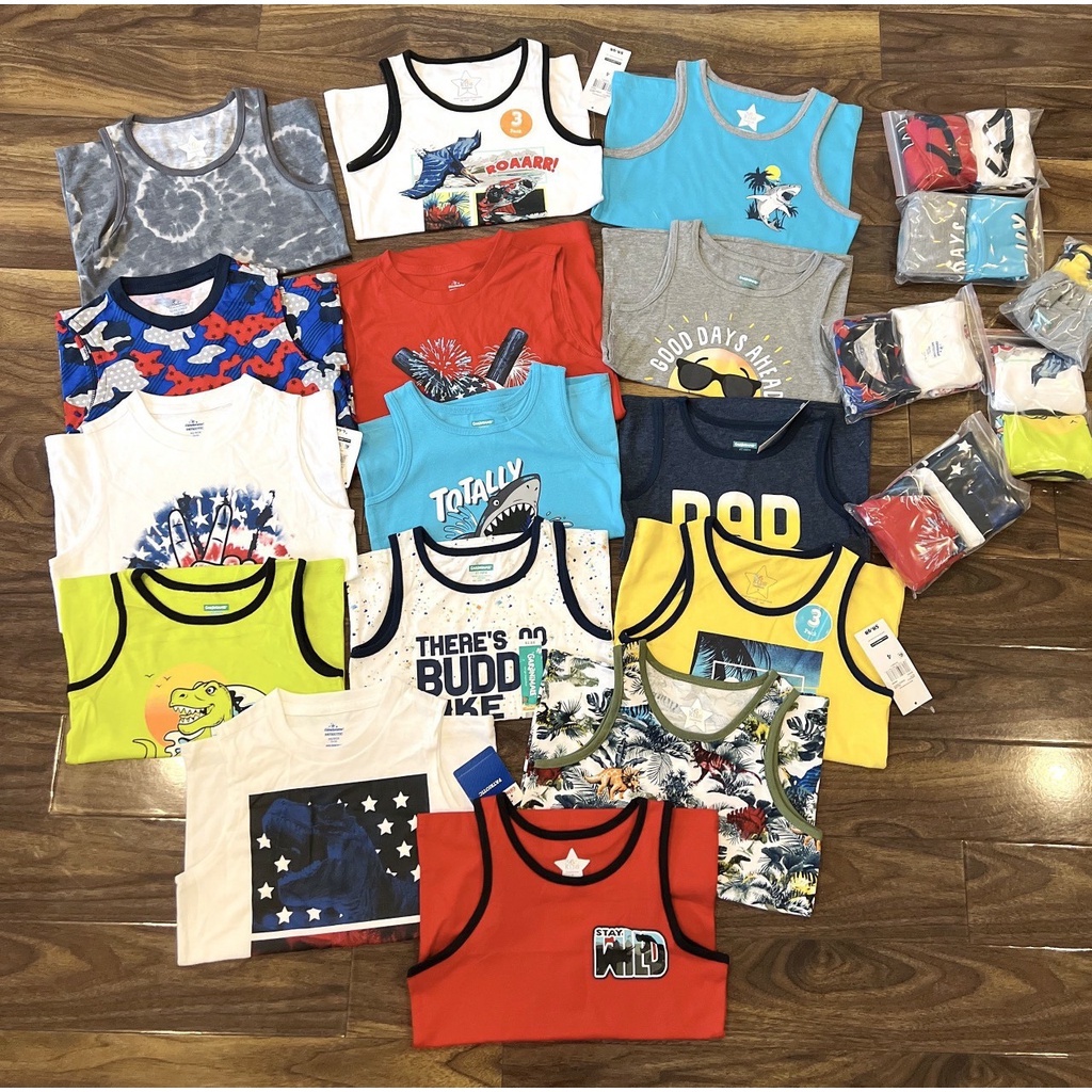 -ÁO BA LỖ 365 KIDS CHO BÉ TRAI SIZE 9-34KG