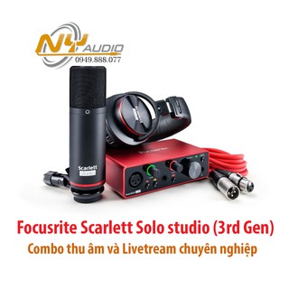 Focusrite Scarlett Combo Solo Studio (3rd Gen) sound card thu âm studio và livetream chuyên nghiệp
