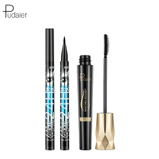 Bộ kẻ mắt + Mascara Pudaier hỗ trợ trang điểm lâu trôi chống thấm nước