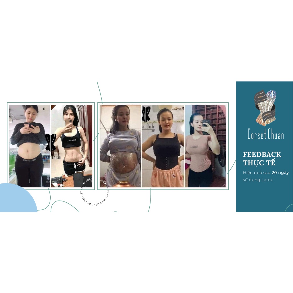Đai Nịt Bụng Latex Corset Chuẩn Hi Lạp Mẫu Mới Cam Kết Chính Hãng Màu Đen - Tặng Áo Lót Mặc Trong | BigBuy360 - bigbuy360.vn