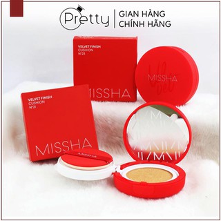 Phấn nước Missha Đỏ 50+ PA+++ 15g, nâng tone da, che phủ hoàn hảo, phấn nước nhập khẩu chính hãng Hàn Quốc.