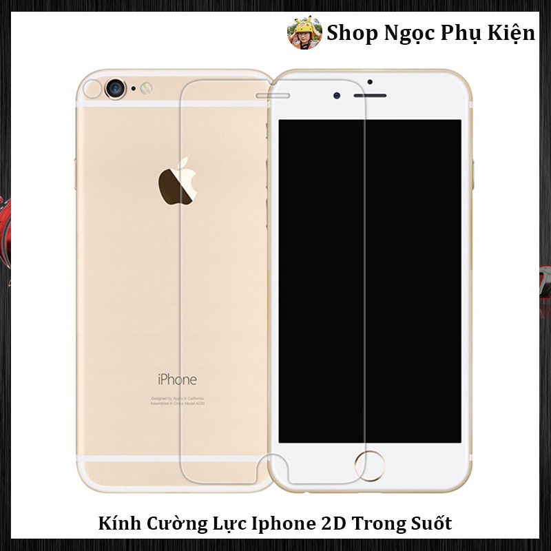 Kính Cường Lực Iphone 2D Trong Suốt