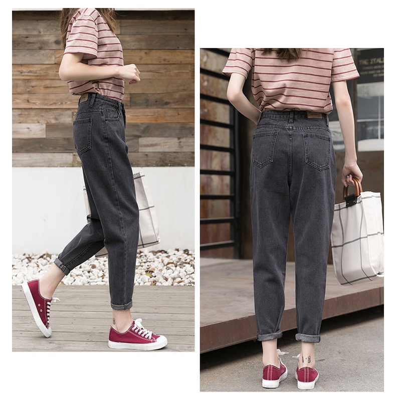 Quần jeans nữ  - quần baggy jeans Unisex  lưng cao vải đẹp dày dặn | BigBuy360 - bigbuy360.vn