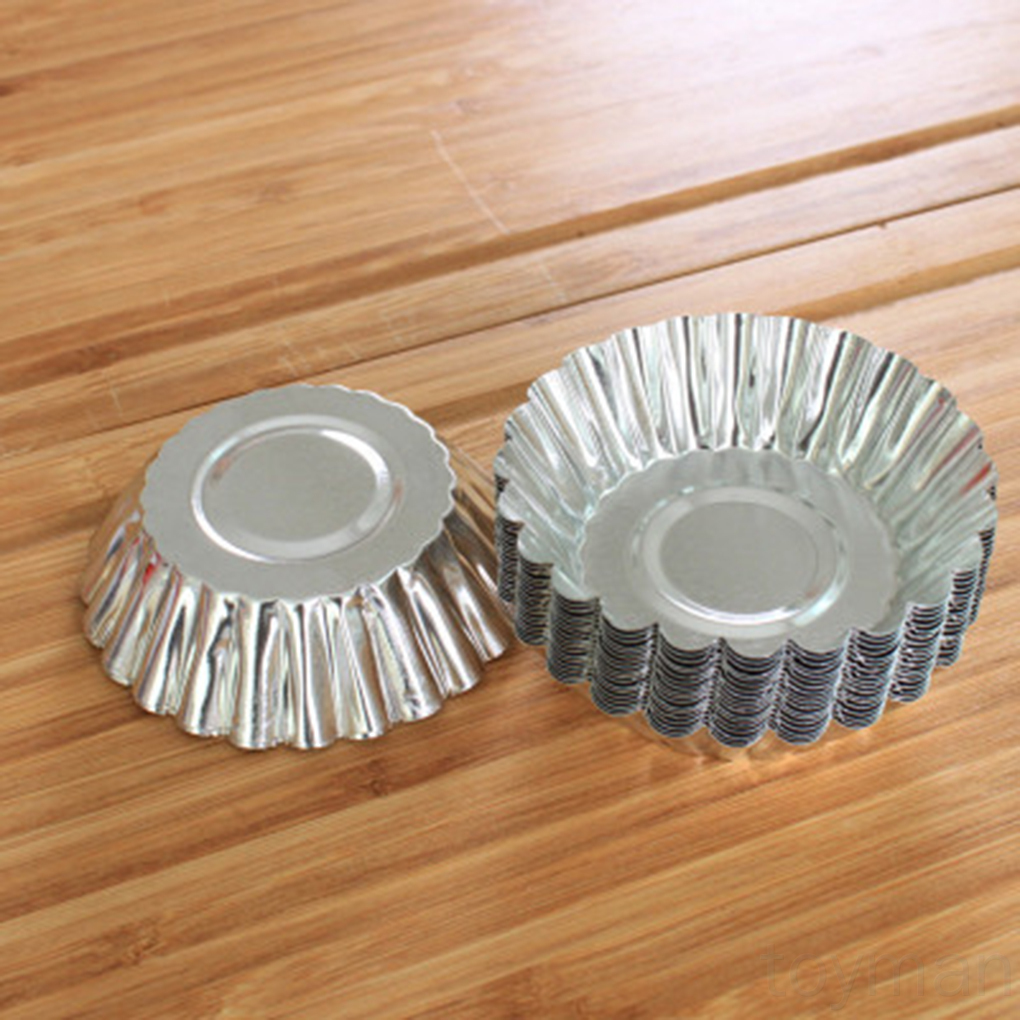 Set 10 khuôn phủ thiếc làm bánh tart chống dính tiện dụng