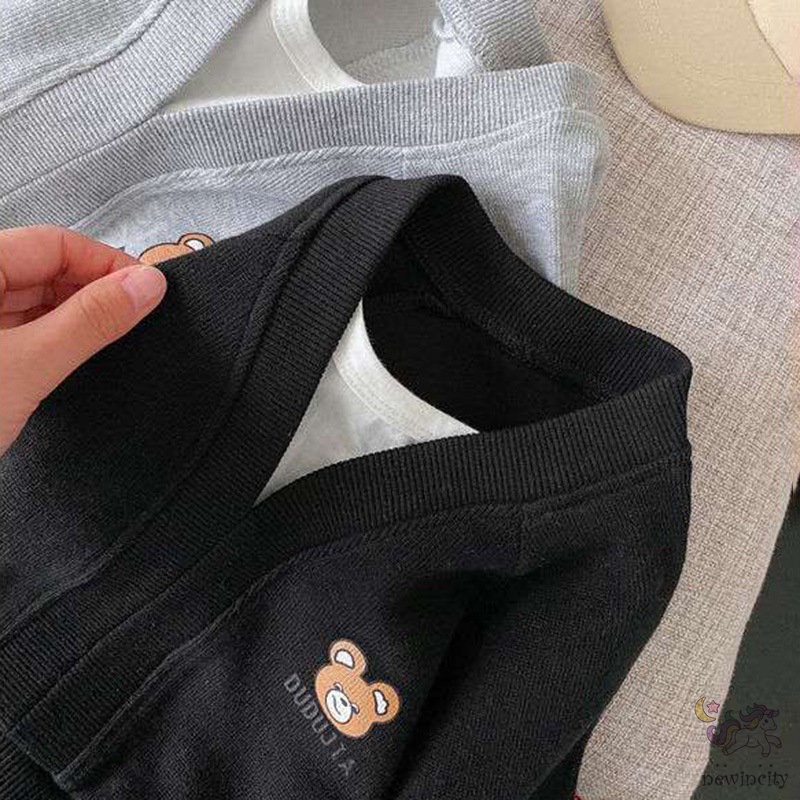 Set 2 món áo dài tay in họa tiết hoạt hình + quần dài kiểu Hàn Quốc xinh xắn cho bé