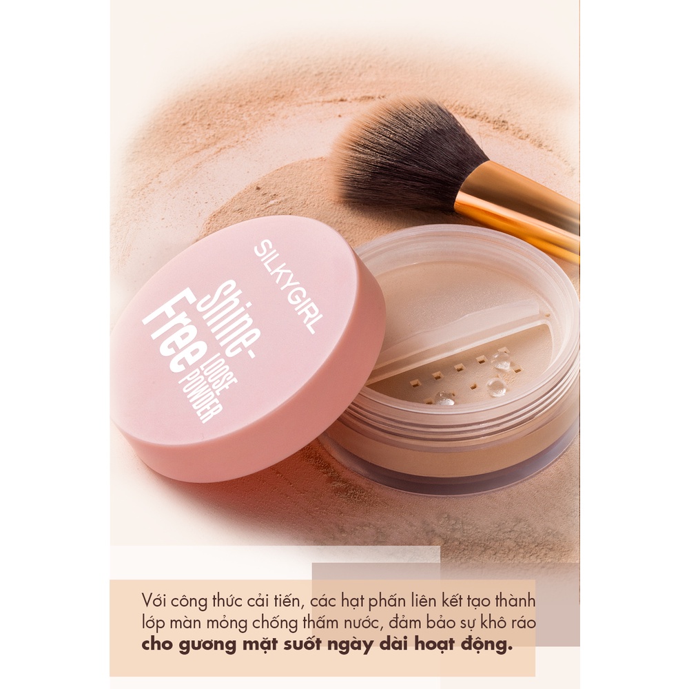 Phấn Phủ Silky Girl Dạng Bột Shine Free Loose Powder 10G
