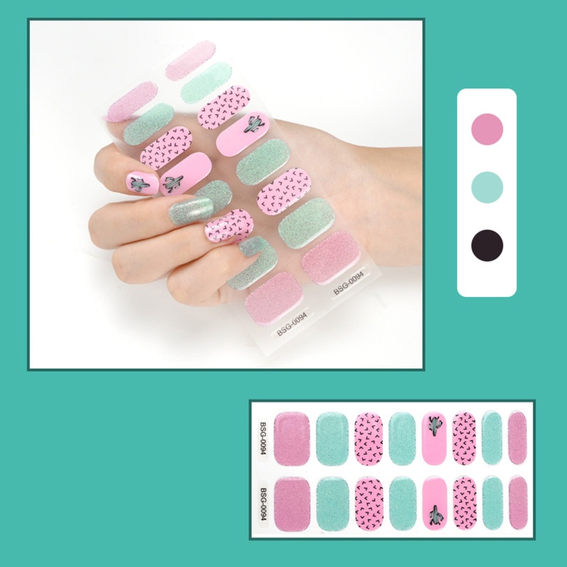 Miếng Dán Gel Bán Nguyệt Trang Trí Móng Tay Toàn Diện Cho Nữ