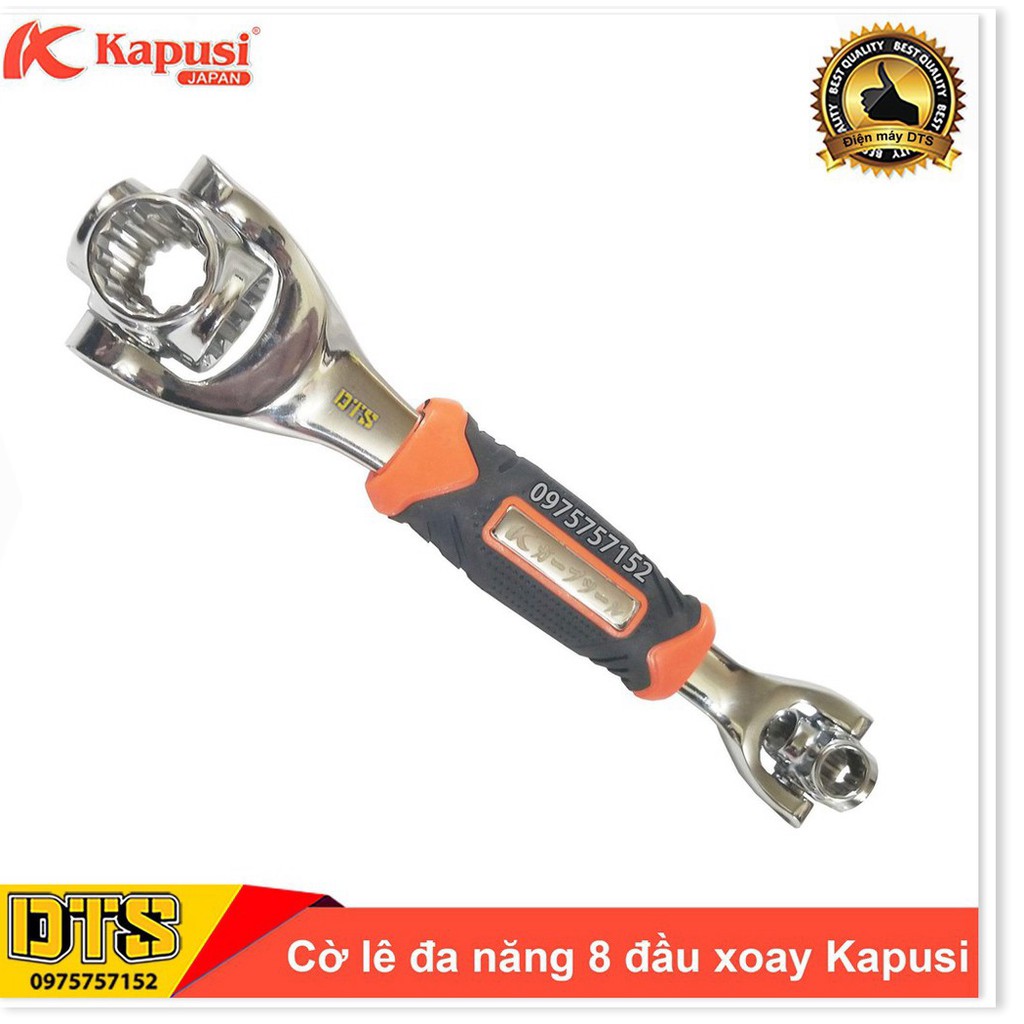 Cờ lê đa năng 8 đầu xoay Kapusi JAPAN, 48 chức năng 1, thép hợp kim cứng