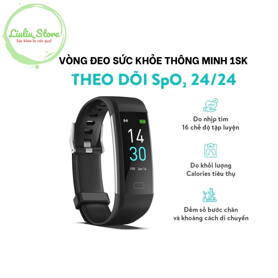 Đồng hồ sức khỏe thông minh chăm sóc cơ thể - Vòng đeo đo lường chỉ số sức khỏe cao cấp thương hiệu 1SK