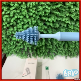 Bộ cọ bình sữa Silicon Cao cấp 3 chi tiết, tay cầm xoay 360 độ.