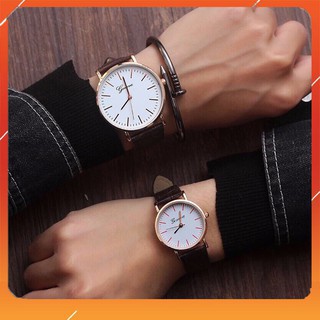 Đồng hồ cặp đôi thời trang nam nữ geneva phong cách lịch lãm - phụ kiện đôi