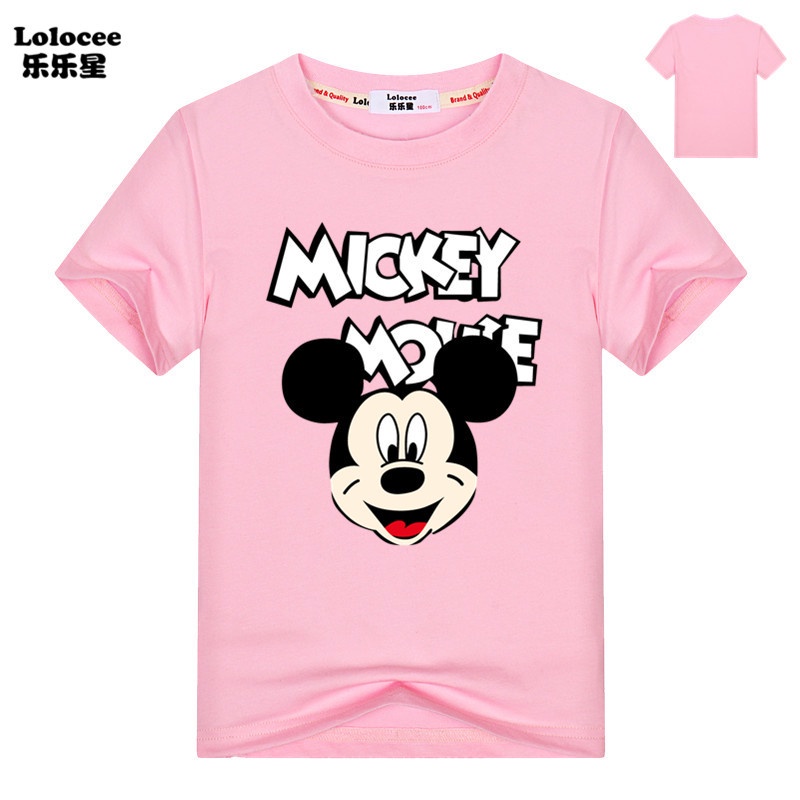 Áo thun trẻ em💖Áo cotton mát mịn In Hình chuột Mickey cho bé trai và bé gái - SSSHOP
