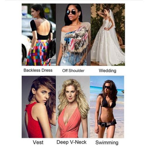 Take Talk Miếng dán ngực vô hình tự dính có thể tái sử dụng tiện lợi cho nữ