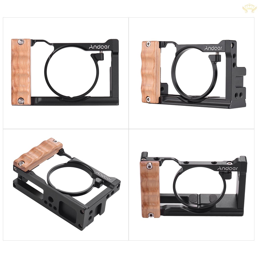Khung Máy Ảnh Andoer RX100 VI / VII Bằng Nhôm Với Ốc Vít 1 / 4 Tiện Dụng