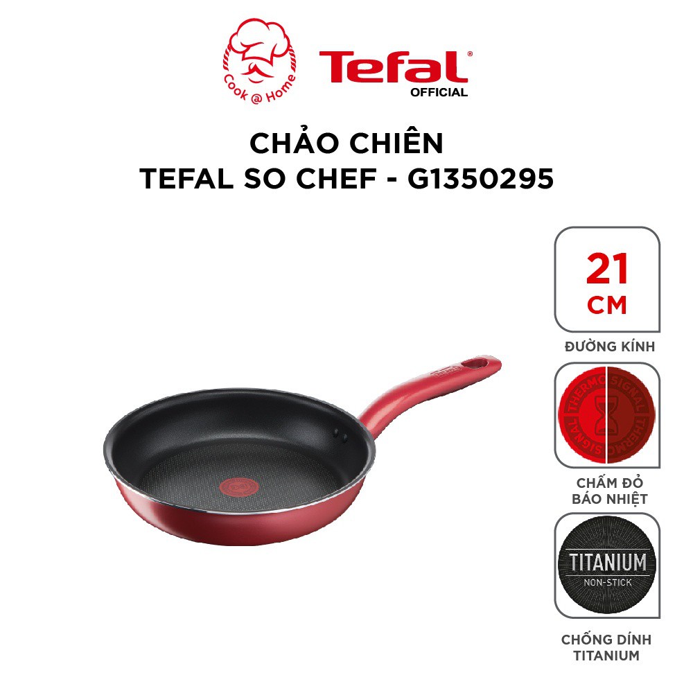 Chảo chiên Tefal So Chef size 21, 24, 28cm đáy từ