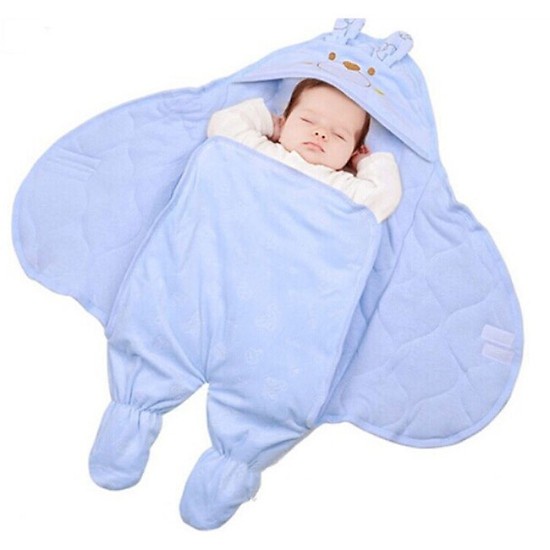 Túi Ủ Trùm Có Chân Hình Thú Vải Cực Mịn Giữ Ấm Cho Bé