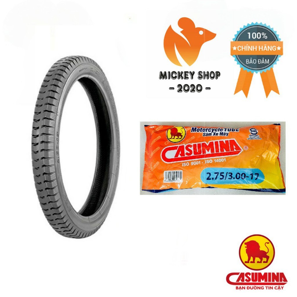 Vỏ Lốp Casumina Cho Xe Máy Trước 2.50 –17 Hay Sau 2.75 –17, Chuyên Dùng Chở Nặng, Địa Hình Xấu
