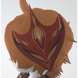 Mặt nạ, phụ kiện đầu Cosplay Tartaglia/ Childe chắc chắn, nhẹ