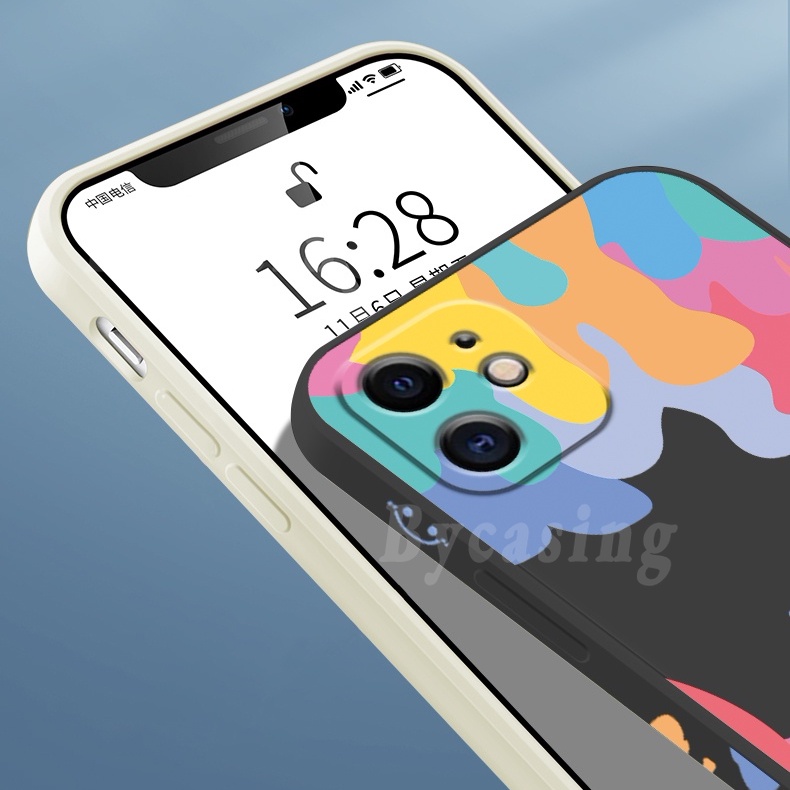 Ốp điện thoại TPU dẻo họa tiết mặt cười kem chảy nhiều màu cho iPhone 12 Pro Max 12 Mini 11 Pro Xr 6 7 8 Plus Xs