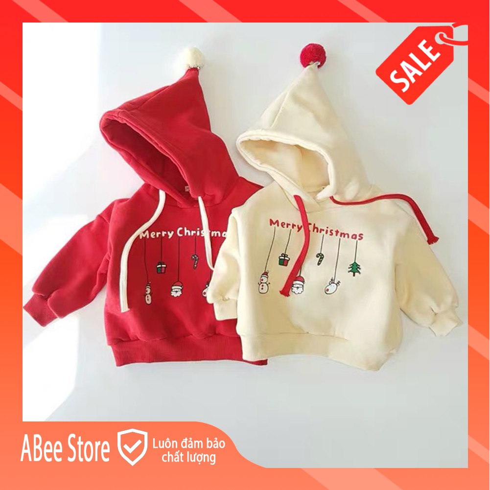 Áo Nỉ Bông Hoodie Thời Trang Thu Đông Cho Bé Trai Và Bé Gái Size 8-25kg Noel03