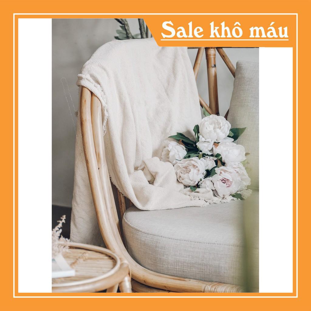 [Giá Nhập Kho] ghế sofa mây vòng đơn CAO CẤP nội thất phòng khách, khách sạn, quán cafe, homestay