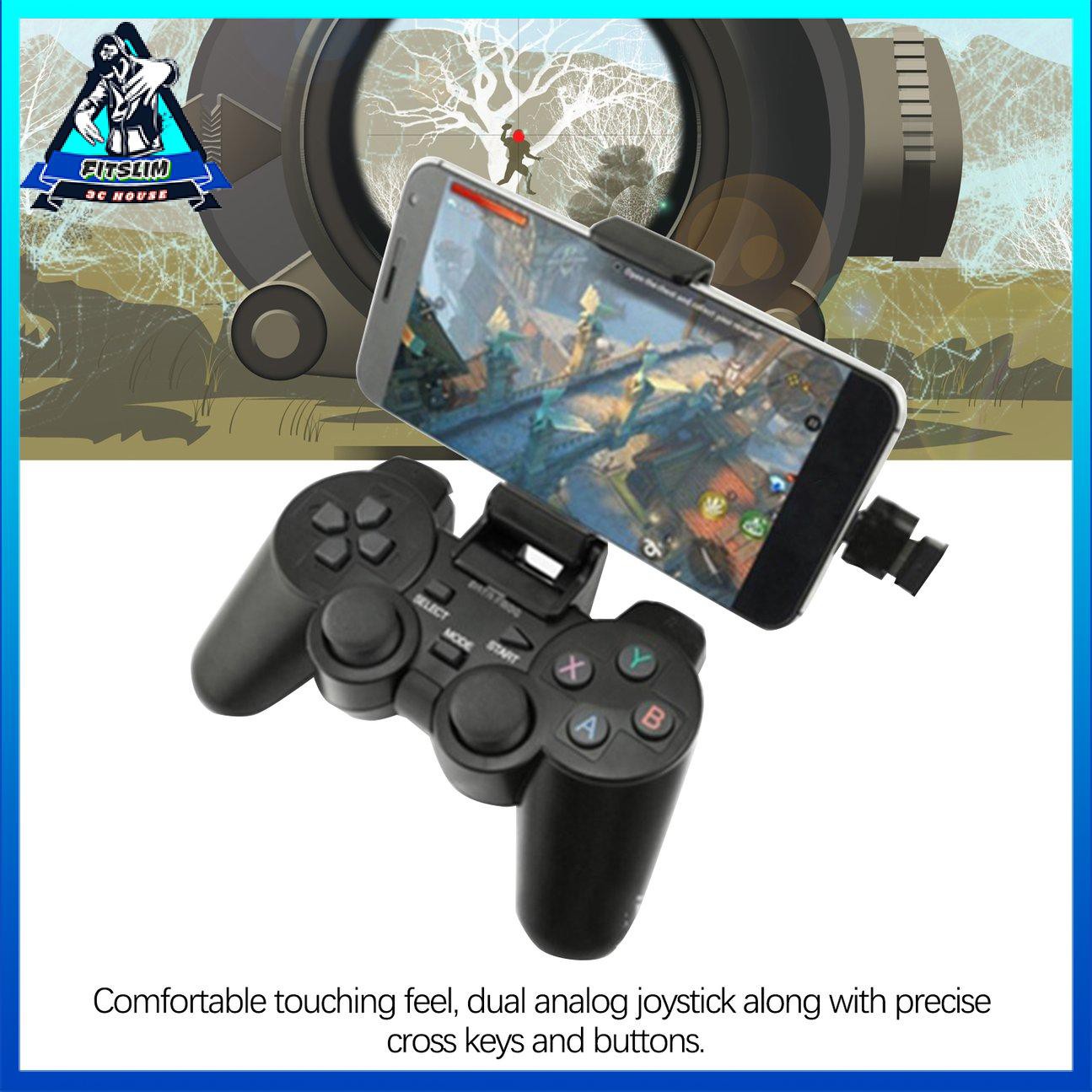 Bộ điều khiển trò chơi USB không dây Gamepad Joystick cho Android TV Box