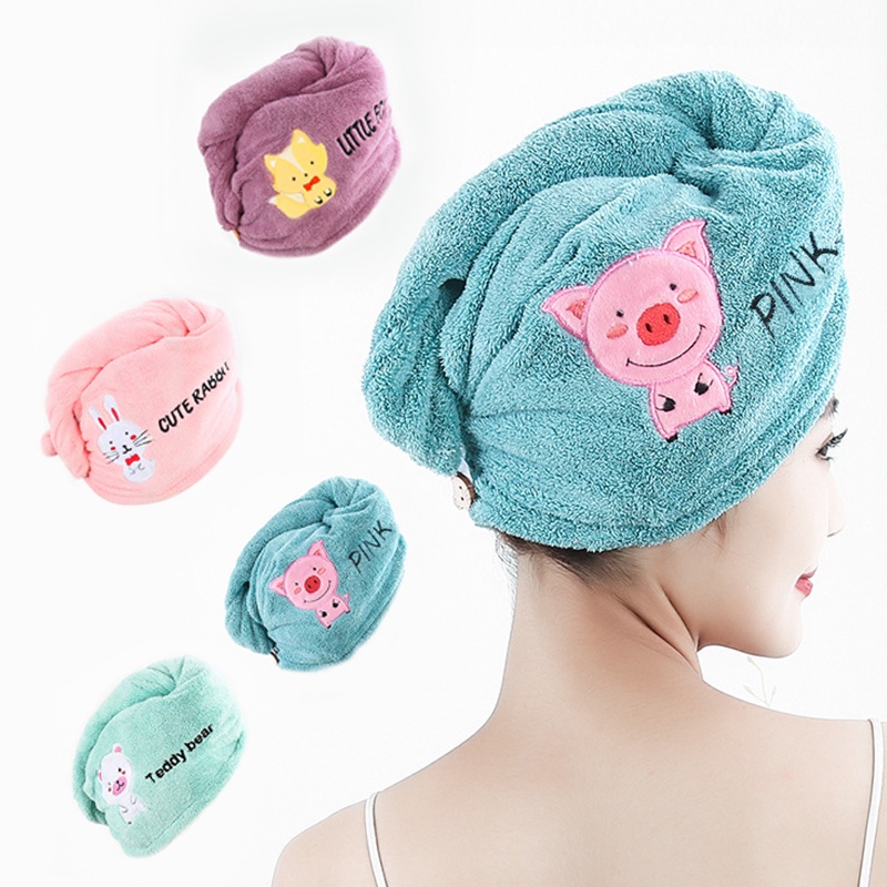Microfiber Phụ nữ Tắm Khô nhanh Mũ trùm tóc Ma thuật Sấy khăn Turban Quấn khăn Mũ Mũ chụp tóc Chất lượng cao Sấy khô nhanh