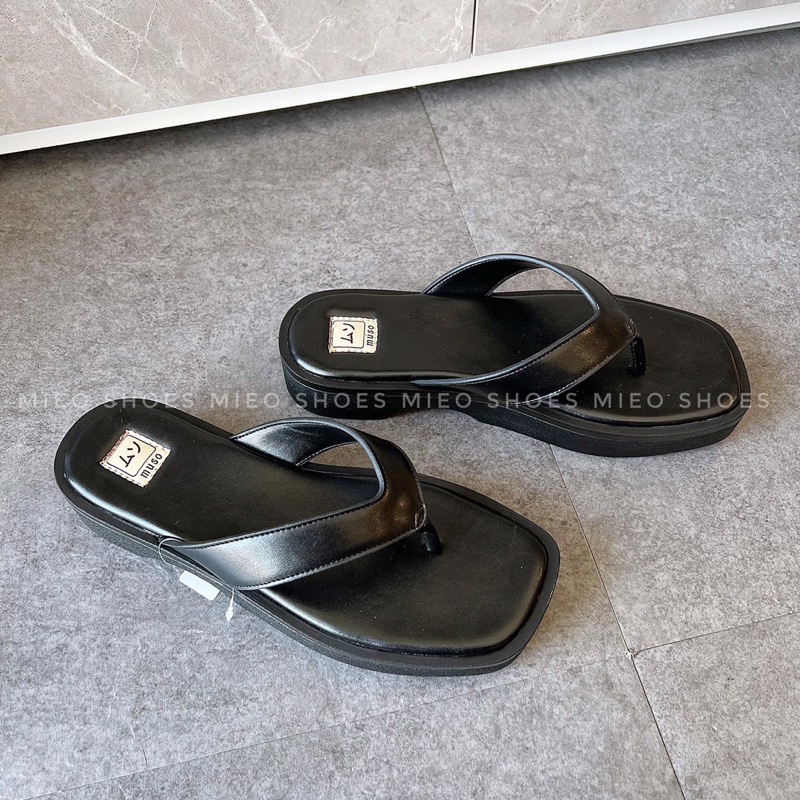 DÉP KẸP ĐẾ BÁNH MÌ CAO 3 PHÂN MIEO SHOES ( D1158 D1159 D1160 D1161 D1162 )