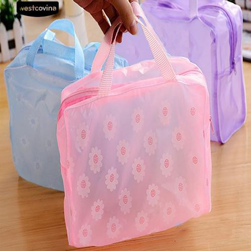 Túi giặt khóa kéo chống thấm in hoa xinh xắn