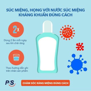 COMBO 2 CHAI NƯỚC SÚC MIỆNG PS DIỆT KHUẨN