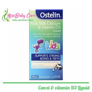 Canxi và vitamin d3 ostelin 90ml dạng nước