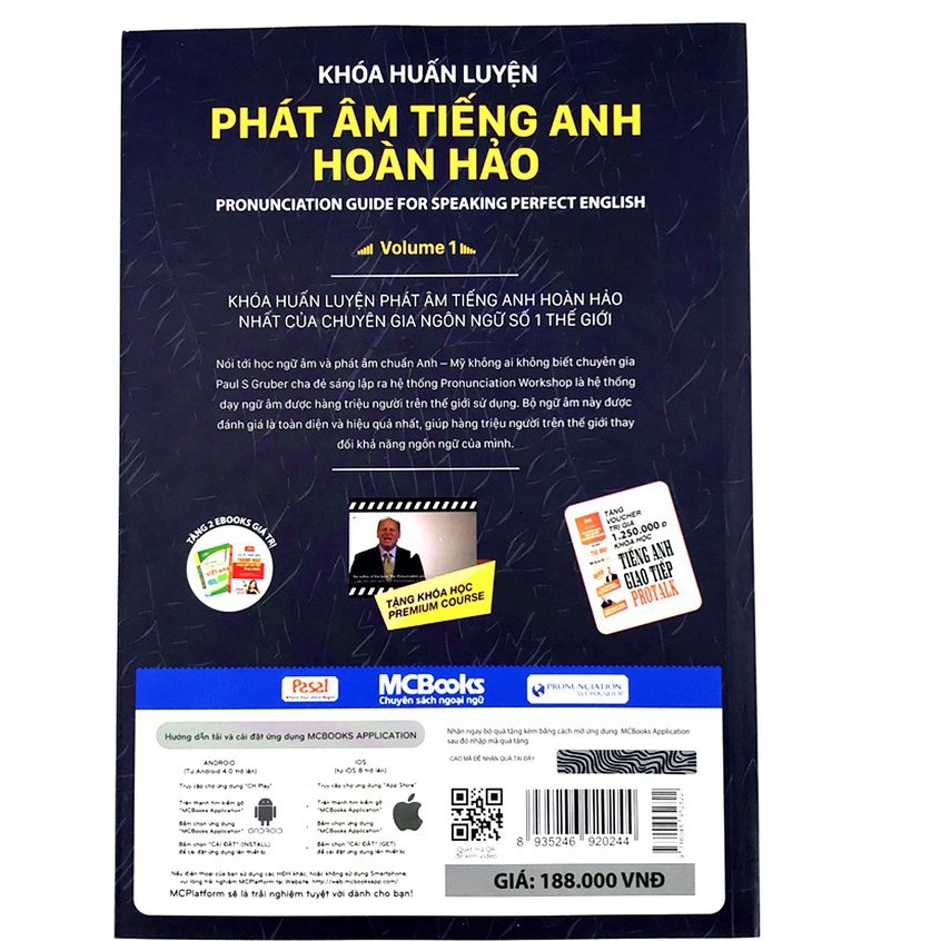 Sách Khóa huấn luyện phát âm tiếng anh hoàn hảo - tặng kèm bookmark | BigBuy360 - bigbuy360.vn
