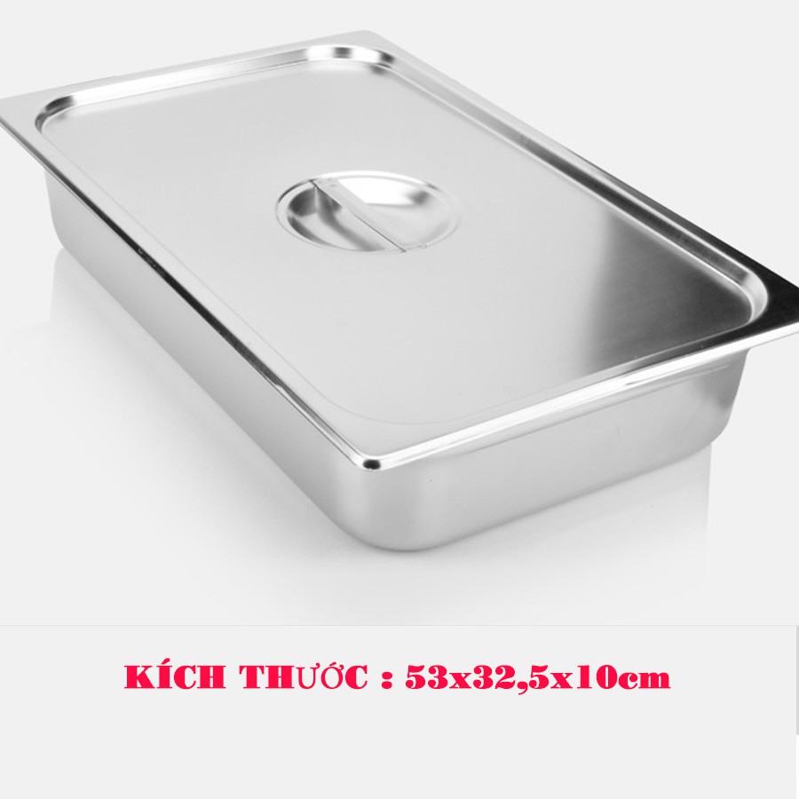 Khay đựng topping inox 1/1 (53x32,5x10cm)
