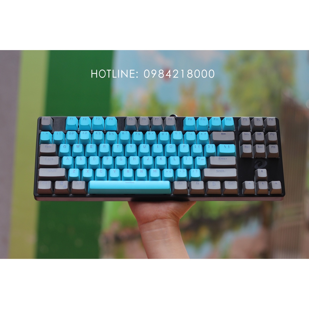 [Mã 158ELSALE giảm 7% đơn 300k] Bàn phím cơ Dareu EK87- Đèn led raibown - Mix keycap - Bảo hành 24 tháng - Lỗi 1 đổi 1