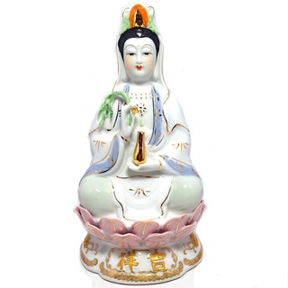 Phật quan âm ngồi tòa sen ovtc cao 20cm