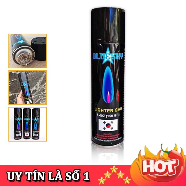 [HÀNG NHẬP Khẩu] Bình Gas Bơm Bật Lửa BlueSky Chính Hãng Cao Cấp