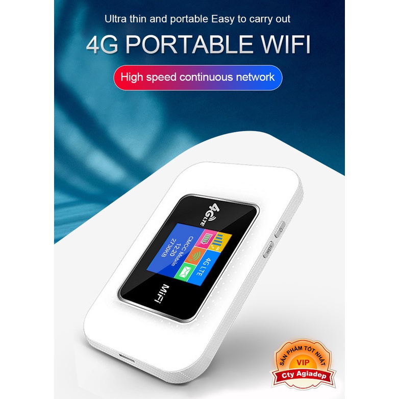 Cục phát wifi từ SIM 4G 3G có màn hình LED màu AGD-921