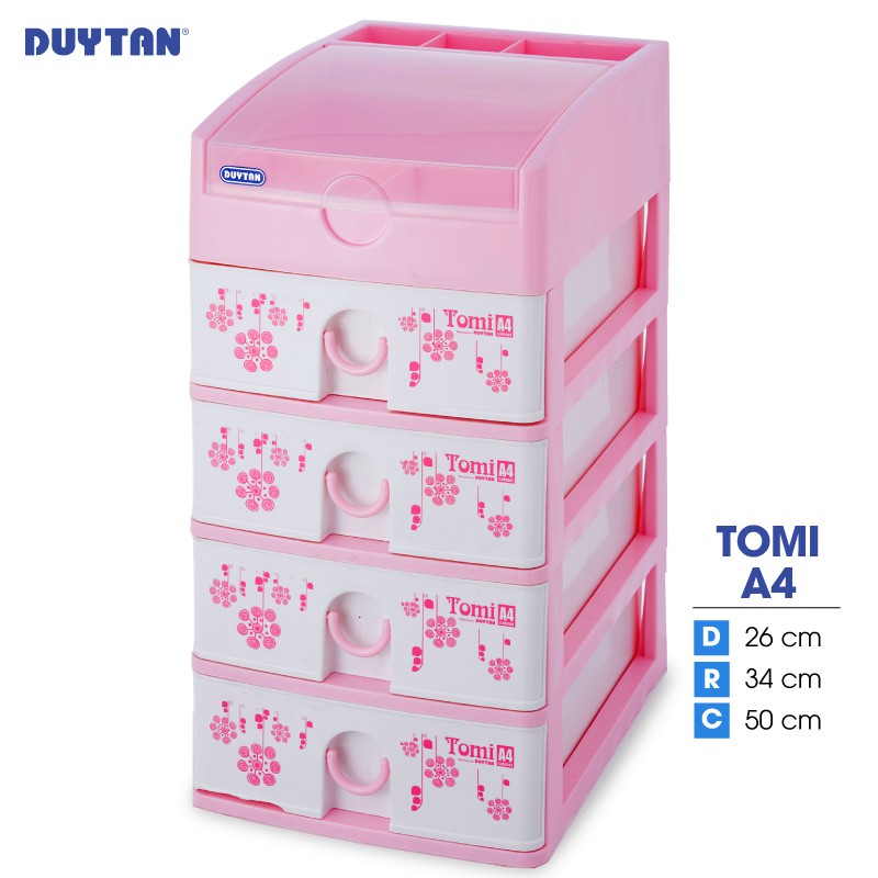 Tủ nhựa DUY TÂN Tomi A4 5 ngăn (26 x 34 x 50 cm) - 52206 - Giao màu ngẫu nhiên