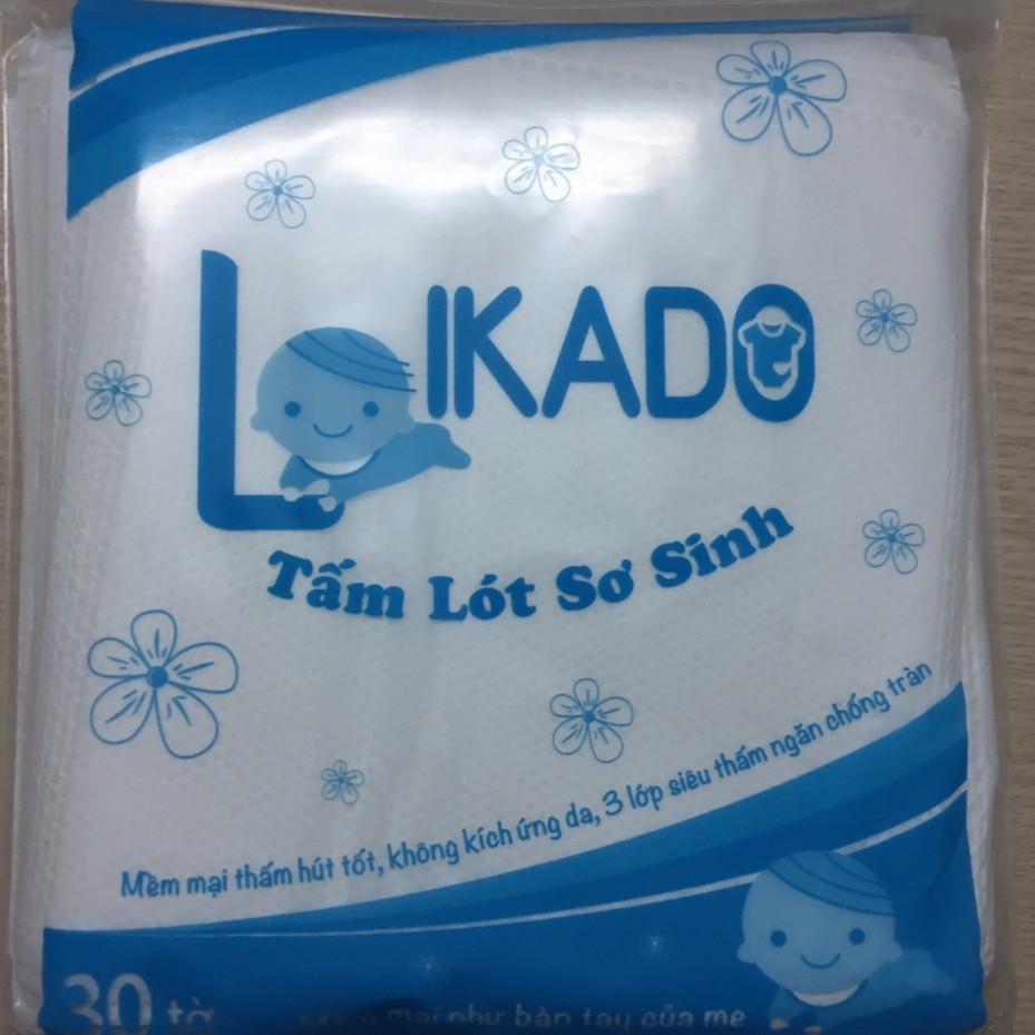 Tấm lót phân su sơ sinh Likado cao cấp (30 tờ)