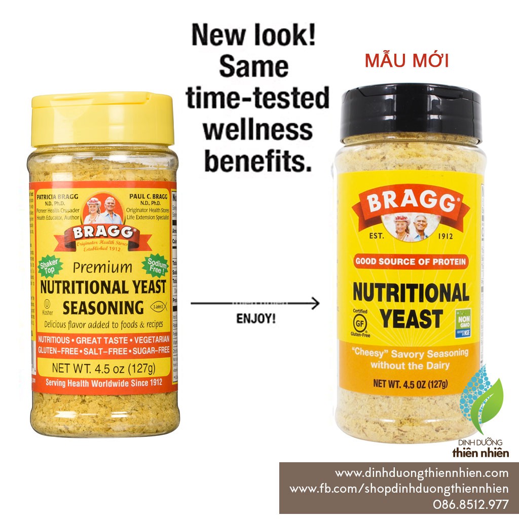 Men Dinh Dưỡng Bragg Nutritional Yeast, 127g