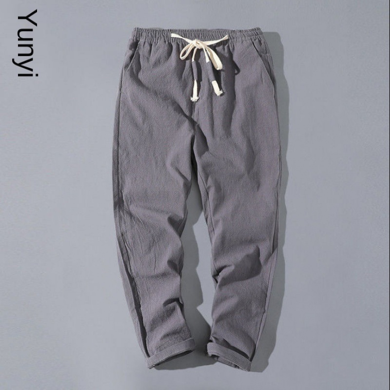 Quần dài vải ống rộng mỏng 9 tấc thời trang mùa hè trẻ trung cho nam