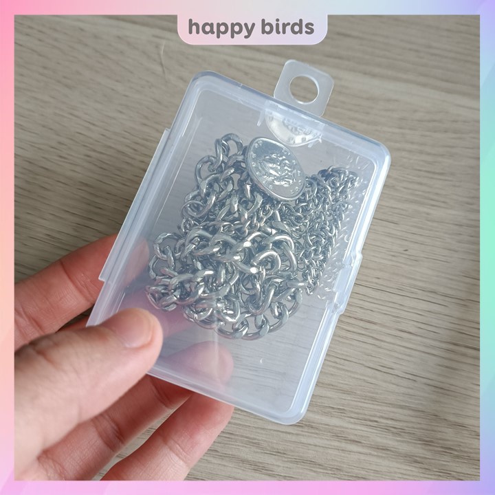 Hộp đựng trang sức phụ kiện nhựa trong suốt 9.5x6.5x2.5 cm