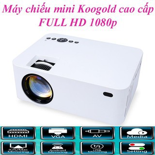 [Mã ELMSBC giảm 8% đơn 300K] Máy Trình chiếu mini, Máy chiếu Koogold FULL HD đa chức năng - Hàng nhập khẩu chính hãng