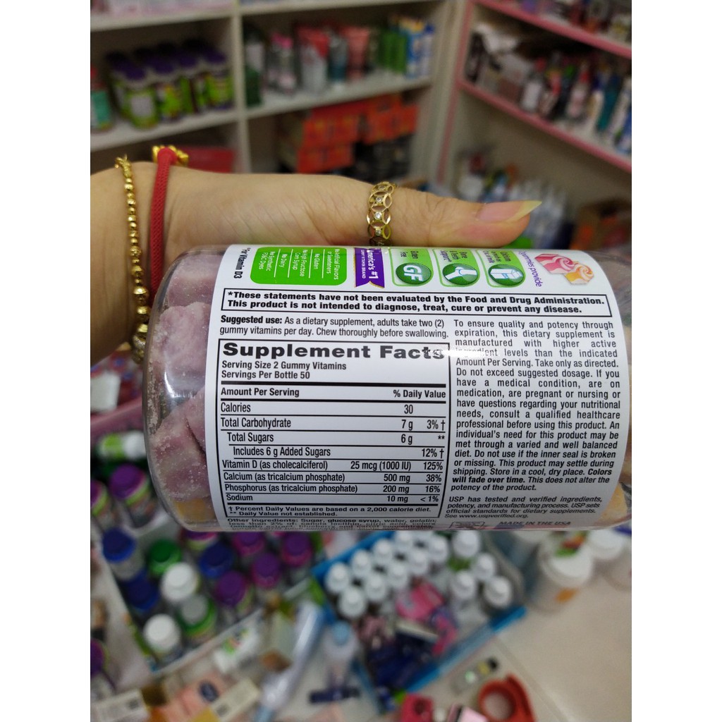 [Mã SR14MAY5 giảm 20K đơn 50K] Kẹo canxi vitamin D3 Vitafusion Date 8-22 | BigBuy360 - bigbuy360.vn