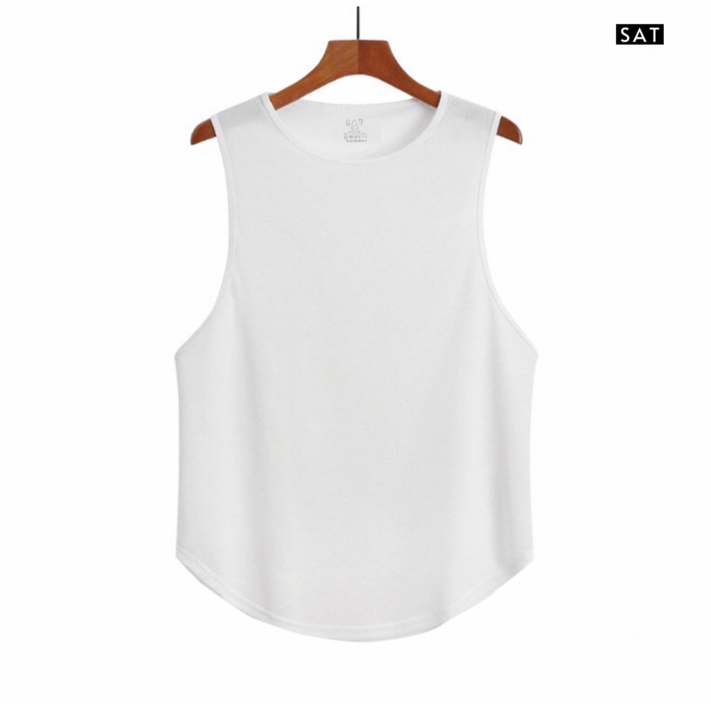 Áo thun ba lỗ tanktop basic nam, vải mè mềm mịn, thoáng khí, trẻ trung chuẩn form SAT - BF04